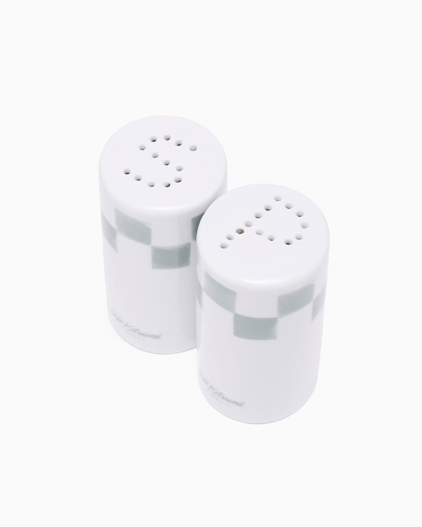 Café Kitsuné Checkerboard Porcelain Salt and Pepper