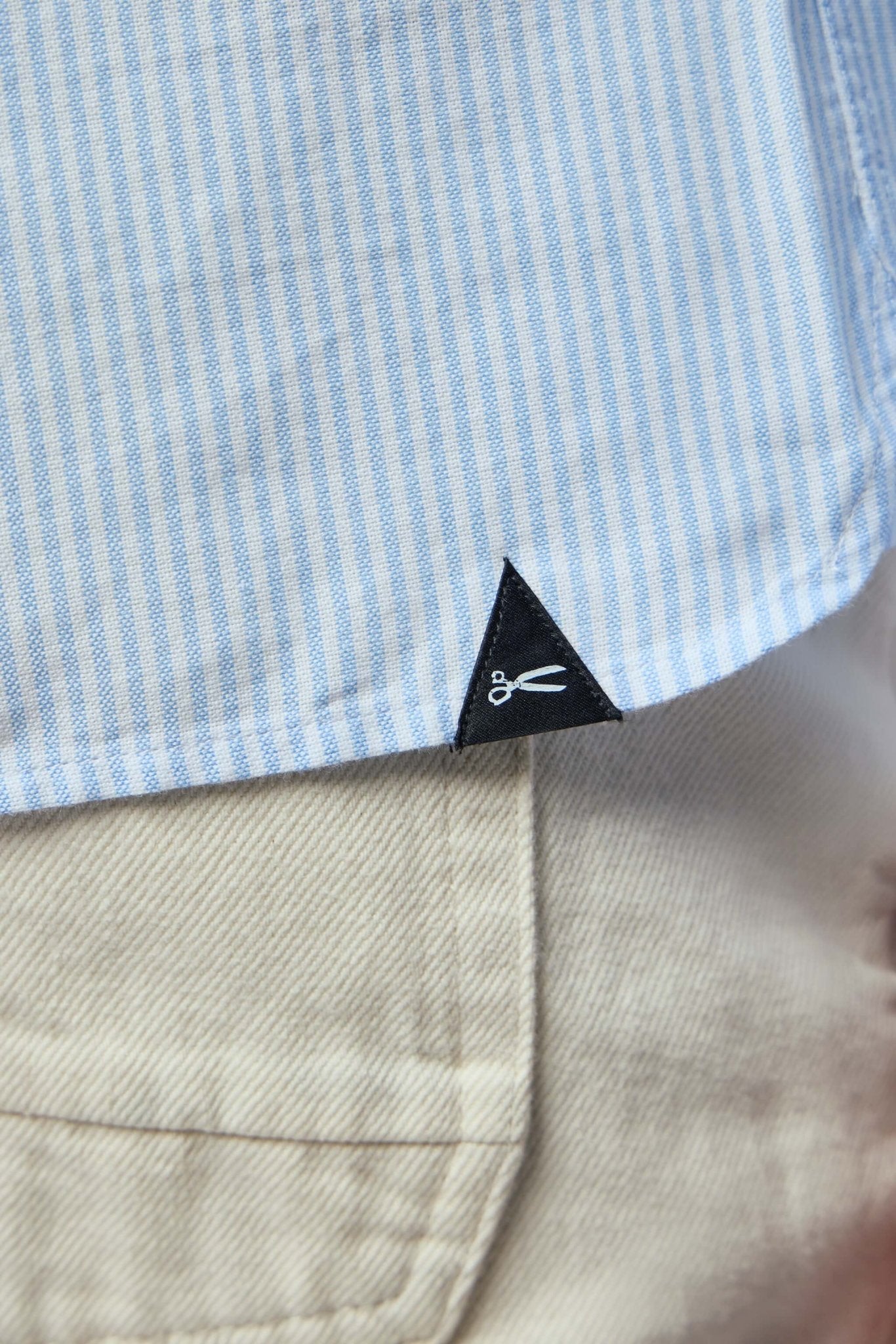 Scissor Button Down Cotton Shirt