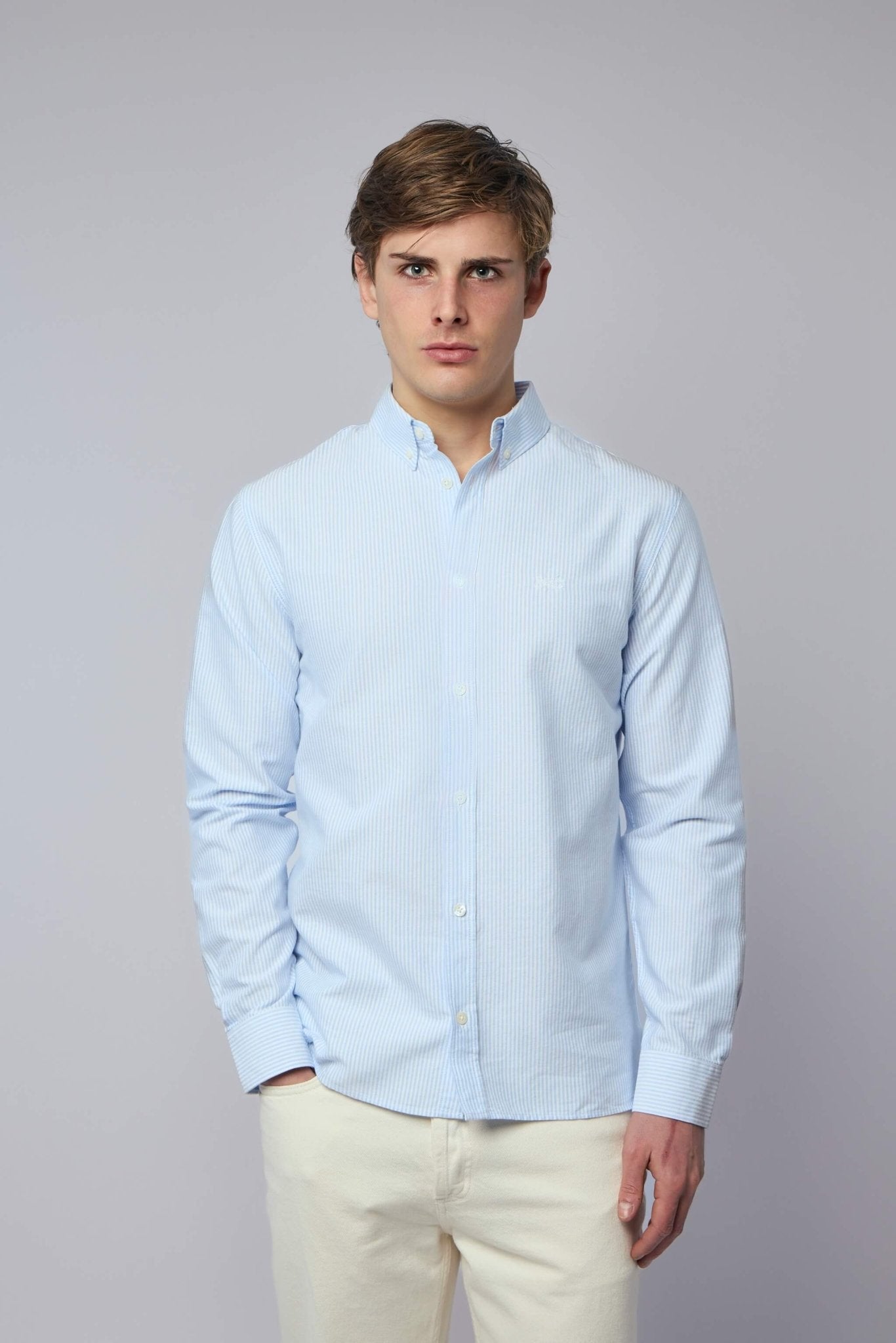Scissor Button Down Cotton Shirt