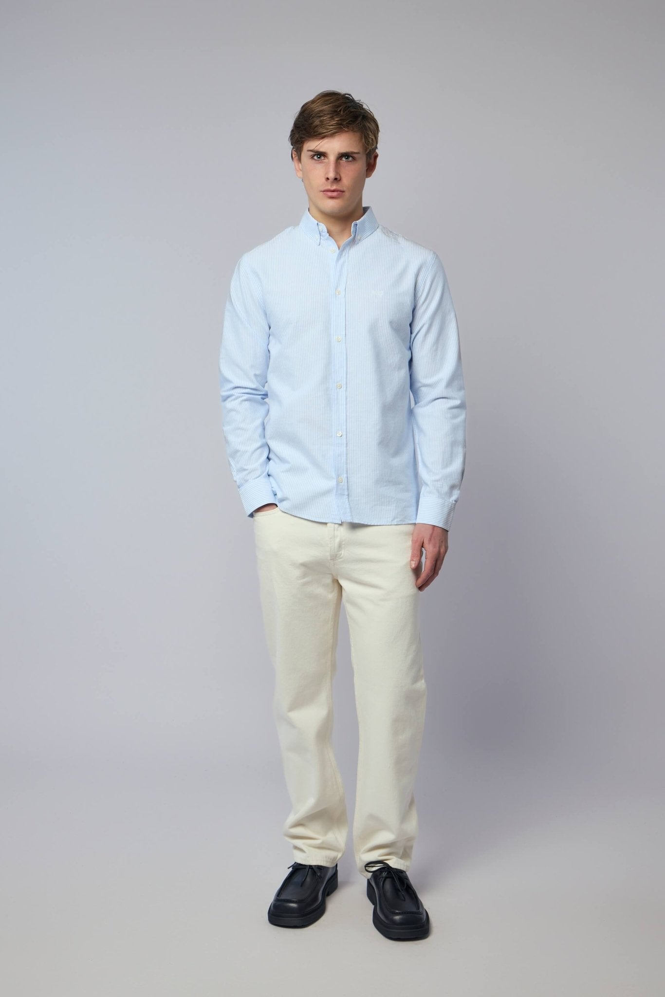 Scissor Button Down Cotton Shirt
