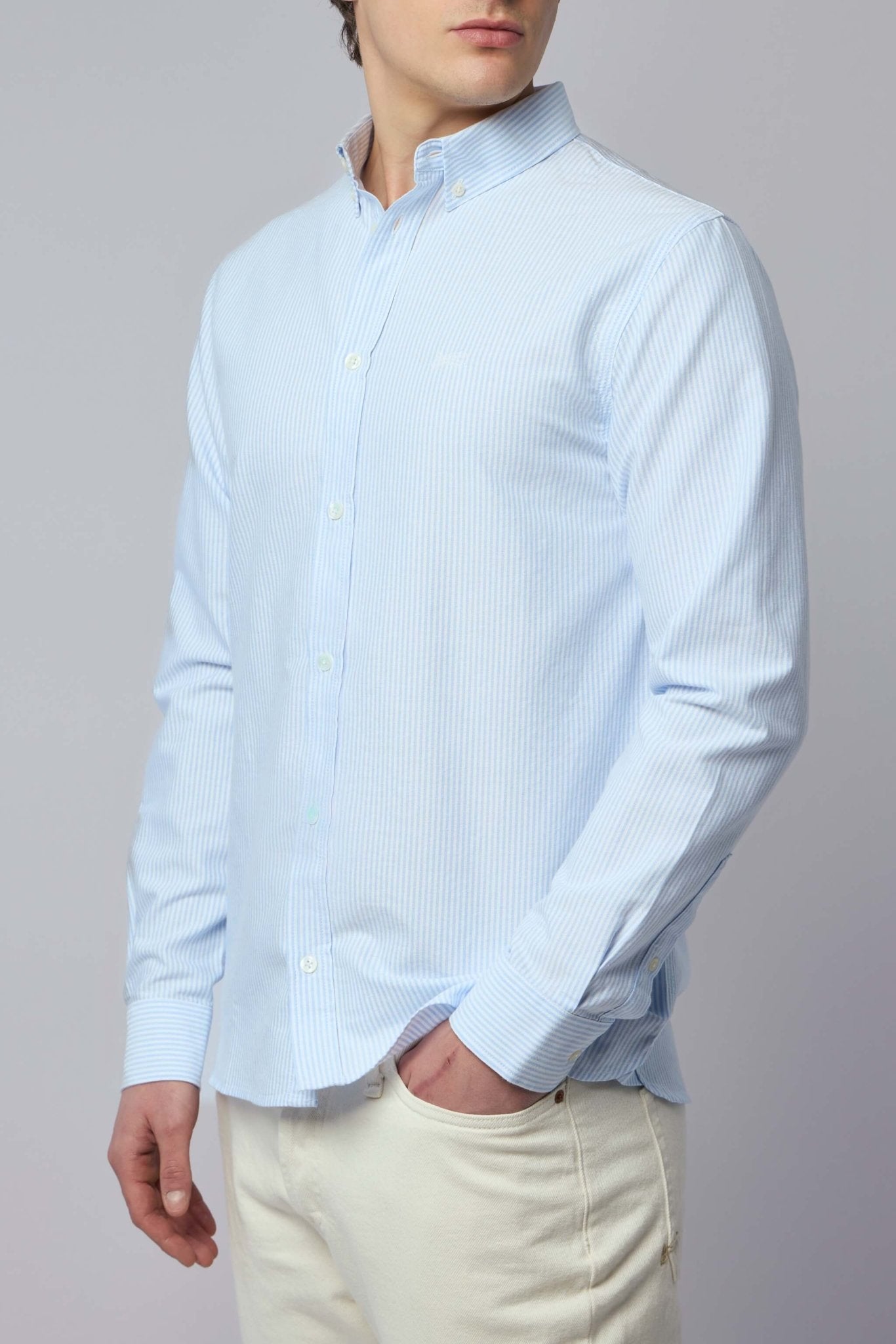 Scissor Button Down Cotton Shirt