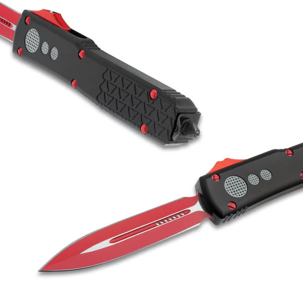 Micro Technology A7 Red and Blue Titanium Straight Out Cutting Tool-GS05