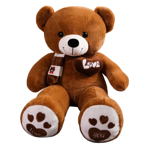 High Quality 100CM Teddy Bear With Scarf Stuffed Animals Bear Plush Toys Teddy Bear Doll Lovers Birthday Baby Gift