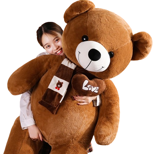 High Quality 100CM Teddy Bear With Scarf Stuffed Animals Bear Plush Toys Teddy Bear Doll Lovers Birthday Baby Gift