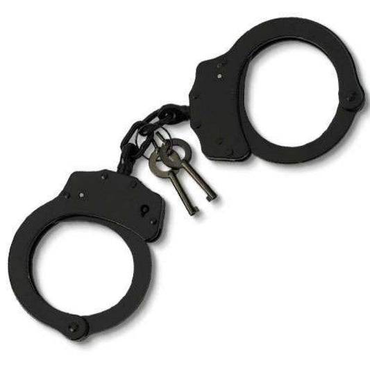 Law Enforcement Quality Double Lock Black Handcuffs