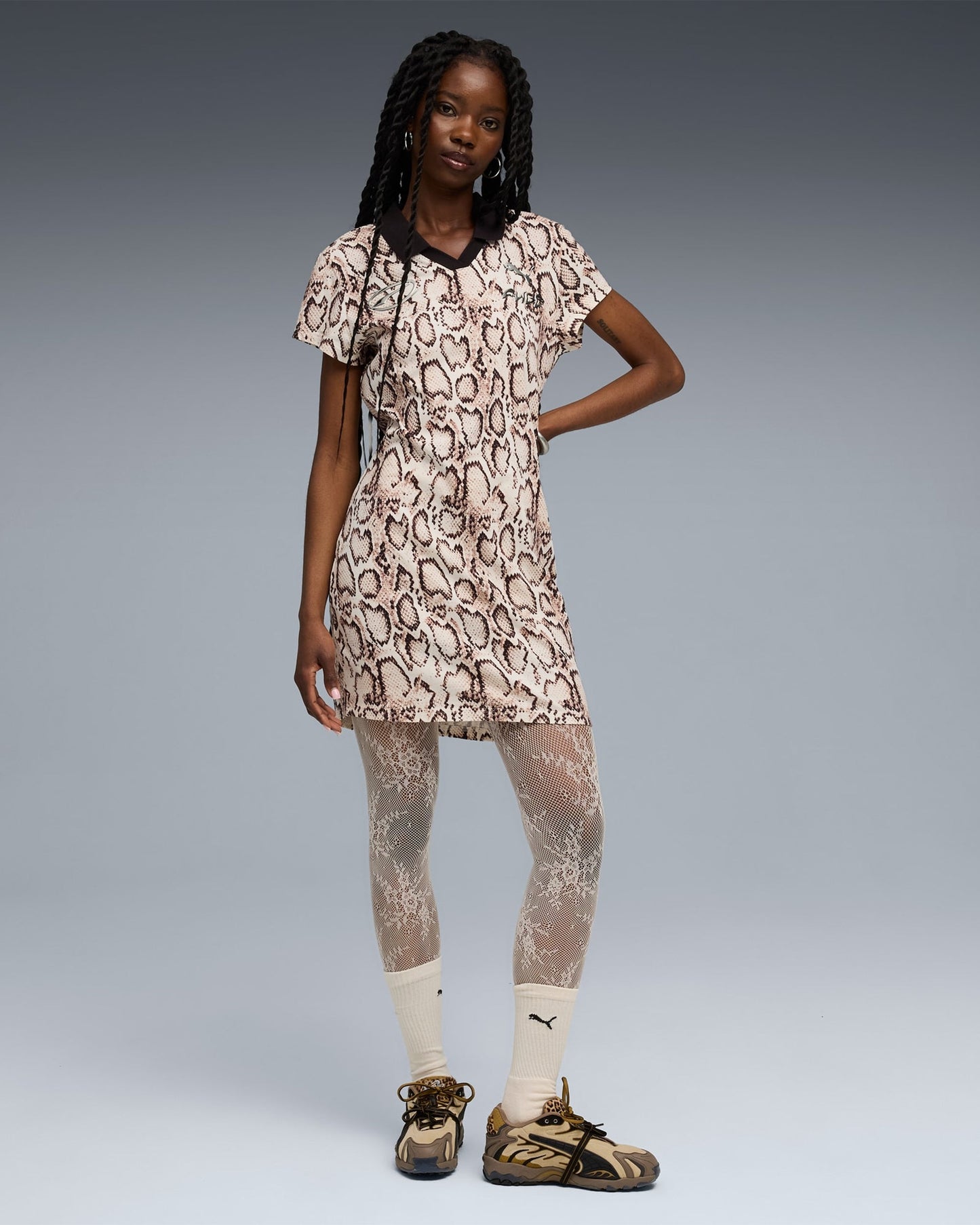 Vestido corto Relaxed Puma x A$AP ROCKY Snakeskin Futbol para mujer