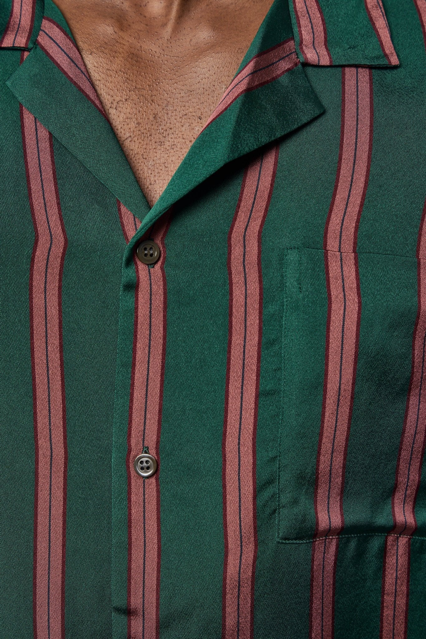 Fluid Striped Viscose Silk Shirt
