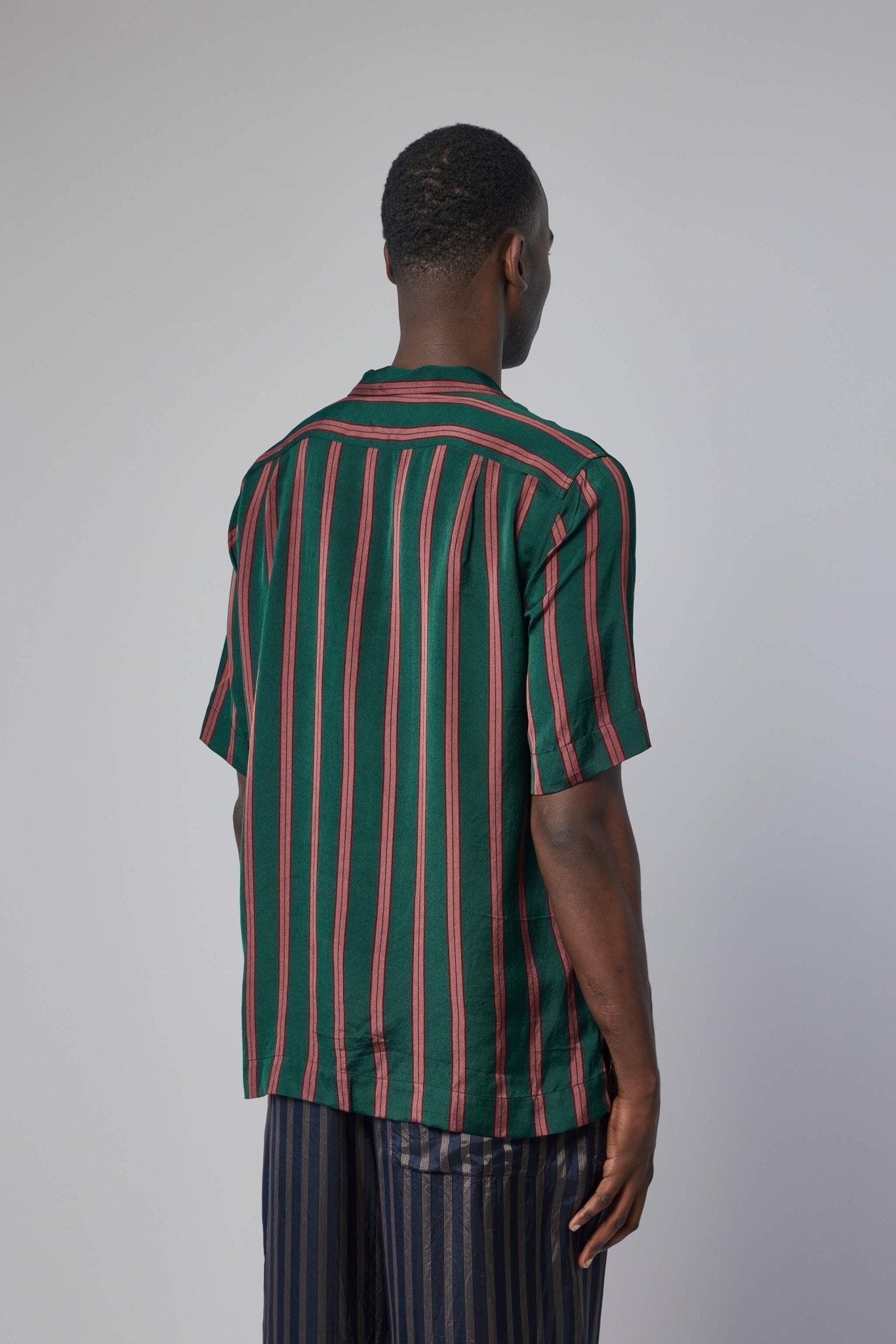 Fluid Striped Viscose Silk Shirt
