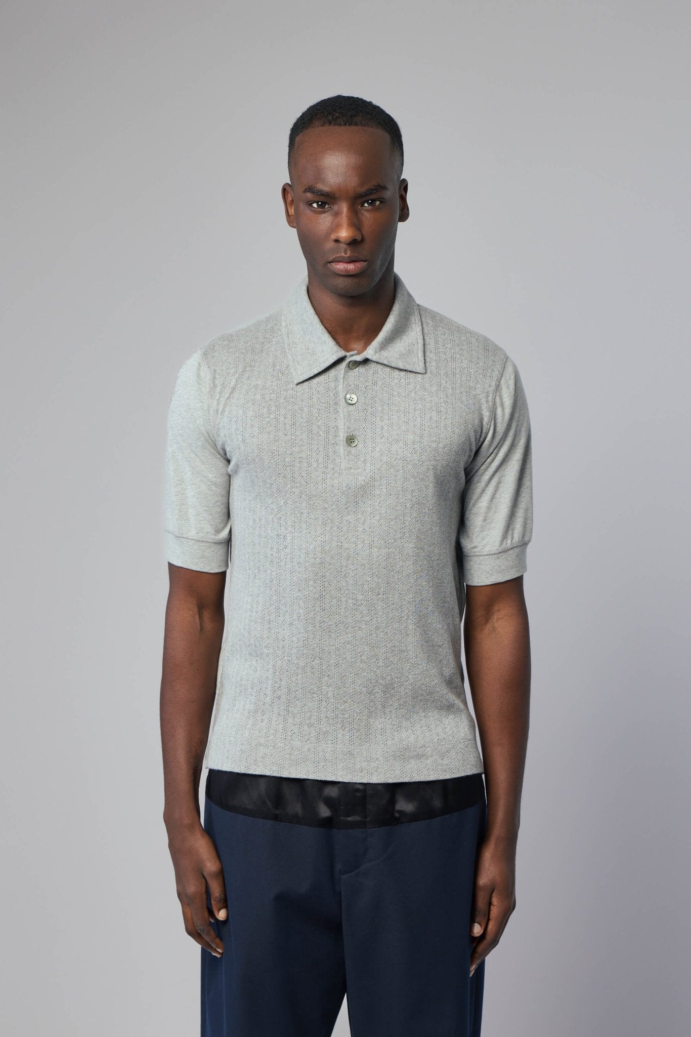 Pointelle Jacquard Polo