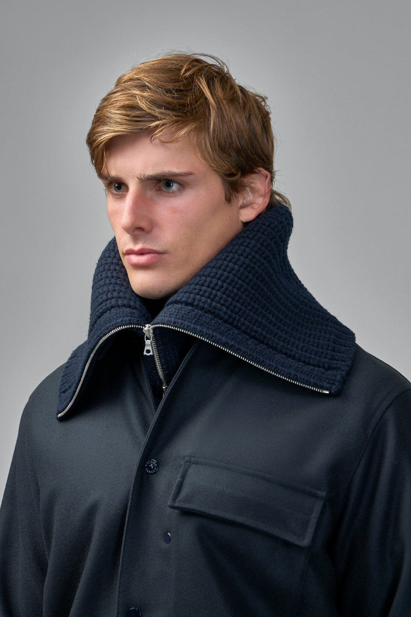 Men Zip-up Scarf