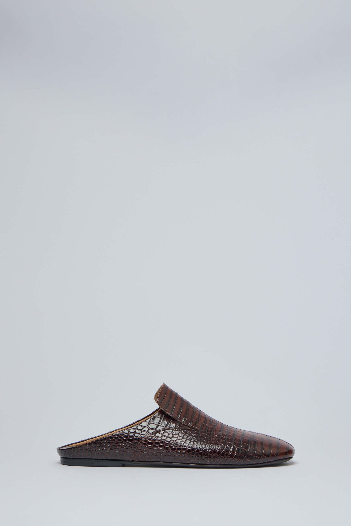 Embossed Leather Mules