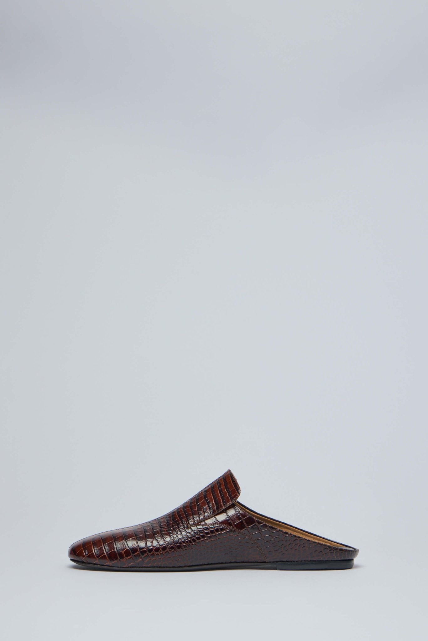 Embossed Leather Mules