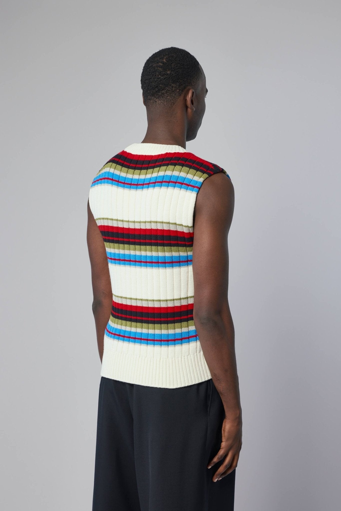 Striped Sleeveless Sweater