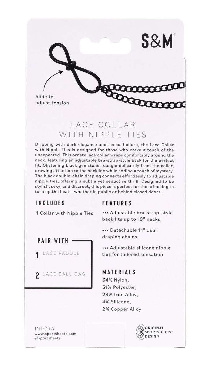 Lace Collar with Nipple Ties