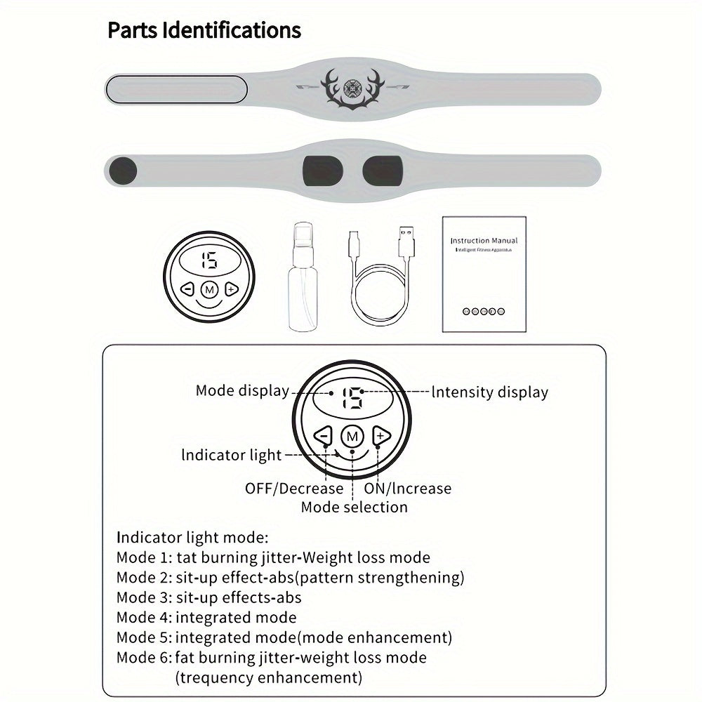 High-Intensity Abdominal Muscle Trainer – Portable Fitness Belt(Blue)