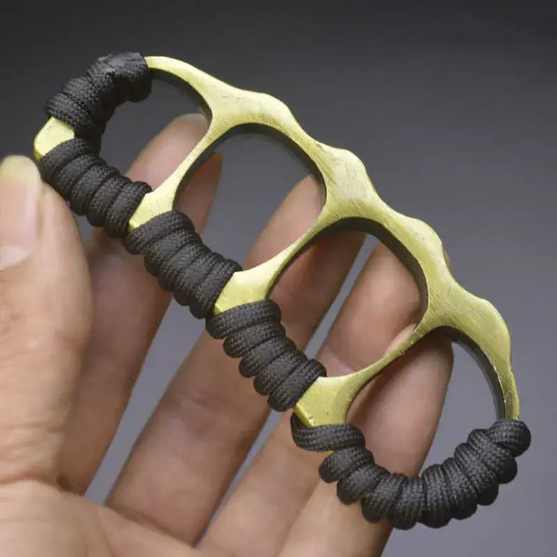 Brass Knuckles Ring Bracelet, Pea Pod Design, Finger Tiger Fist Buckle-GS133