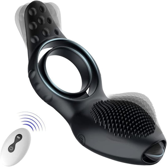 Cock Ring Perineum Massager Couple Vibrator - Vibrator product image for intimate wellness and personal care