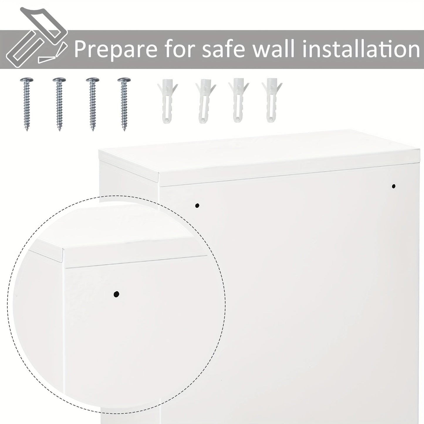 3-Tier Wall-Mounted Metal Medicine Cabinet