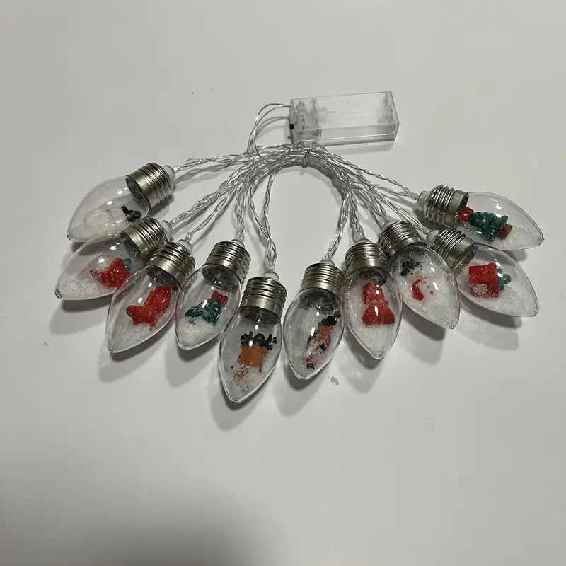 Christmas Snow Globe String Lights for Magical Holiday Décor