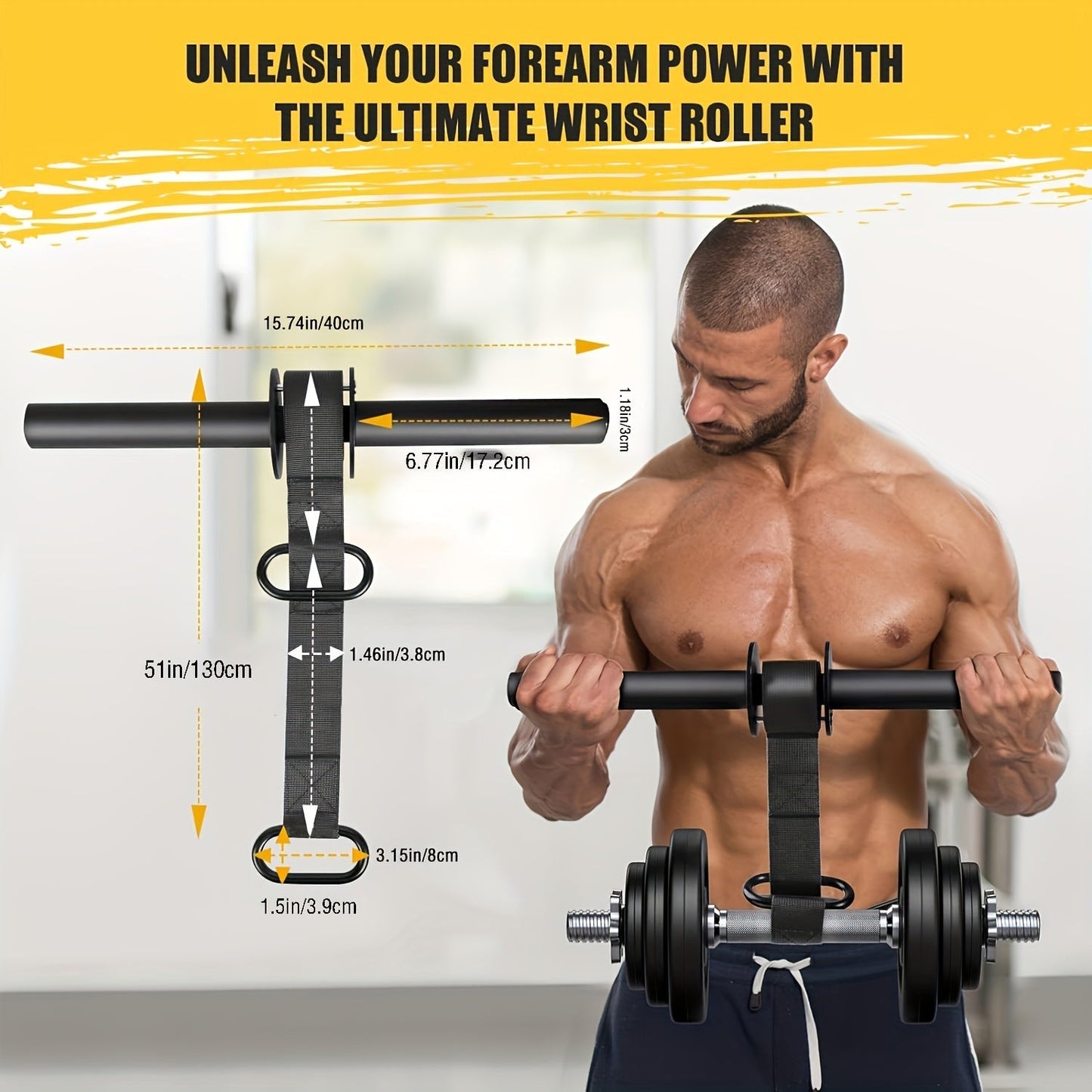 Ultra-Strong Forearm & Wrist Strengthener - Fitness Training(Black)
