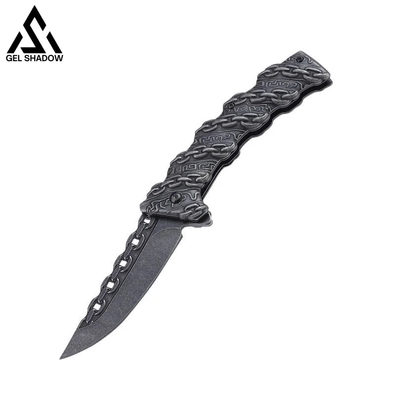 Embossed Chain Folding Knife-GS27