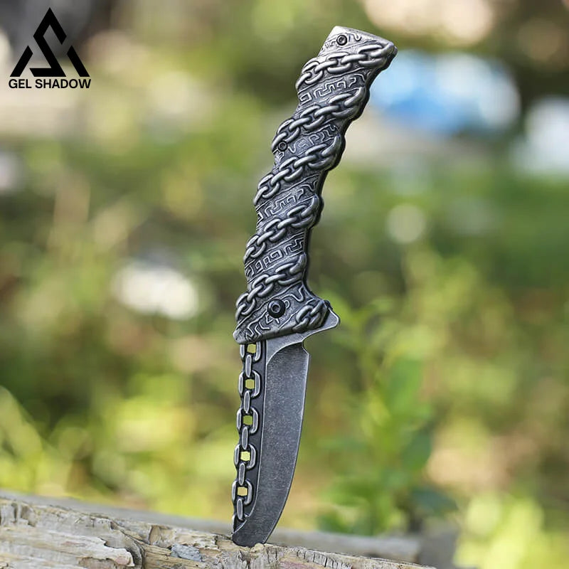 Embossed Chain Folding Knife-GS27