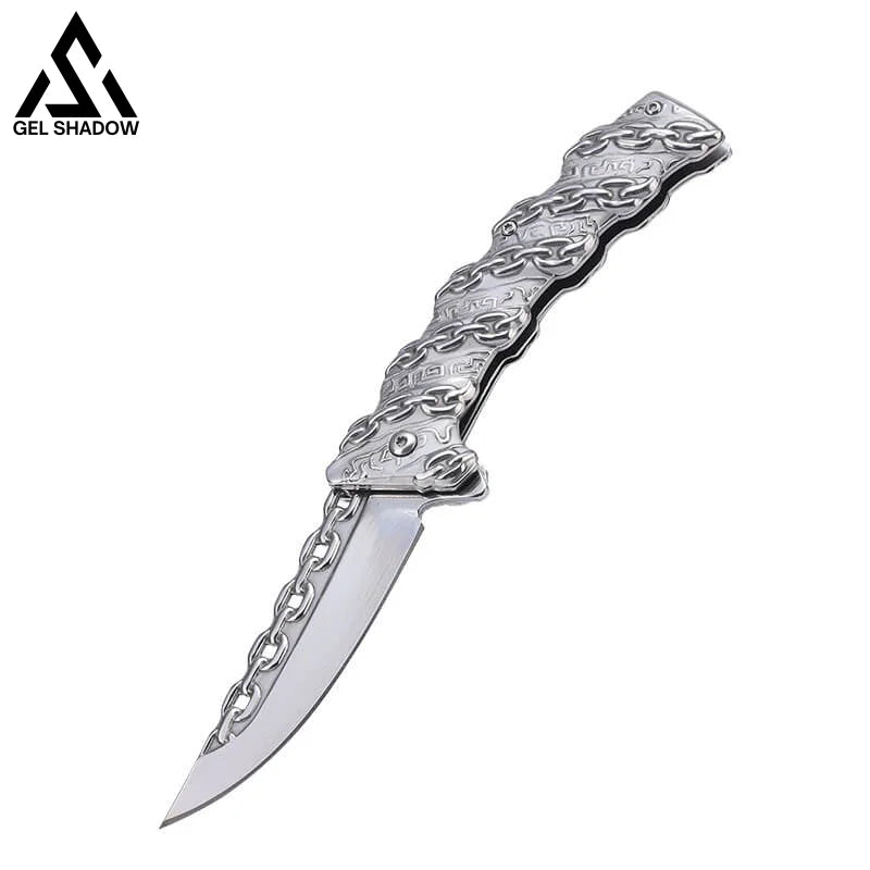 Embossed Chain Folding Knife-GS27