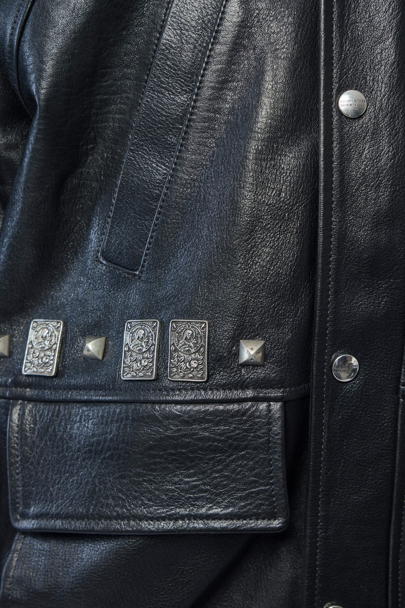 Prince Phillips Childhood Studded Leather Jacket