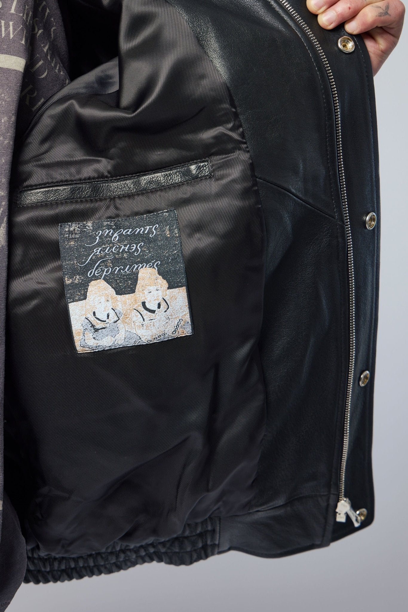 Prince Phillips Childhood Studded Leather Jacket
