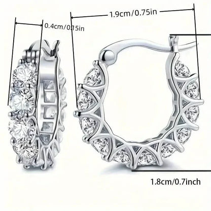 Exquisite Zirconia Hoop Earrings