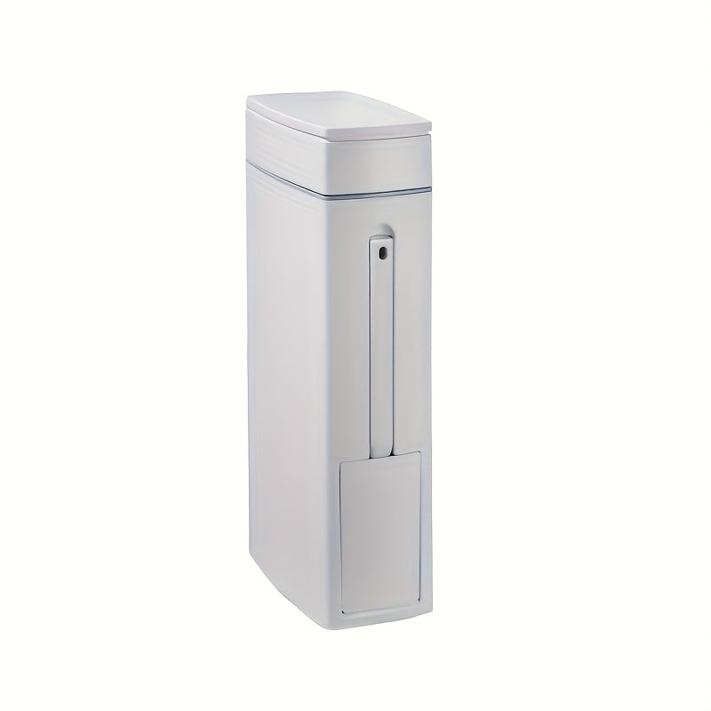 Trash Can with 4.5L Space-Saving Toilet Brush