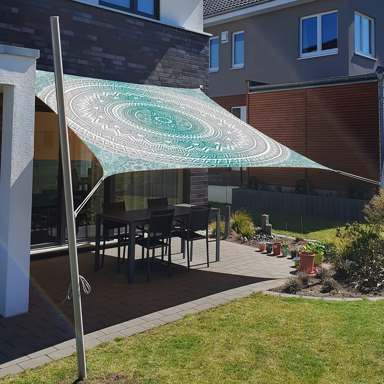 Mandala Waterproof Sun Shelter Canopy for 6 People