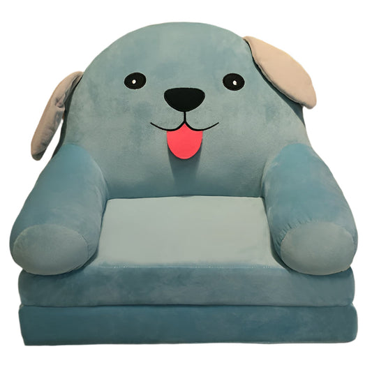 Cozy Youngsters' Folding Sofa with Pillow