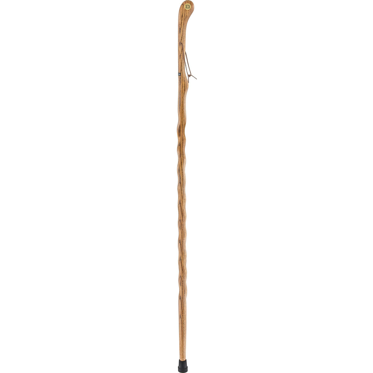 Brown Ash Riverbend Hiking Staff: Personalized Engraving Option
