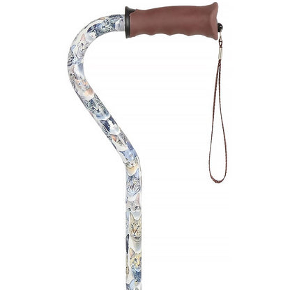 Cats Adjustable Offset Walking Cane with Comfort Grip w/ SafeTbase
