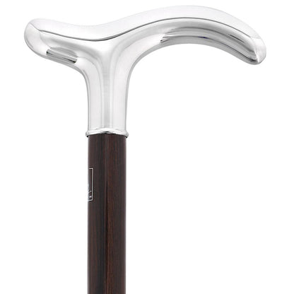 Silver Plated Fritz Handle on Macassar Carbon Fiber Shaft