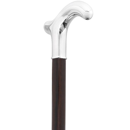 Silver Plated Fritz Handle on Macassar Carbon Fiber Shaft