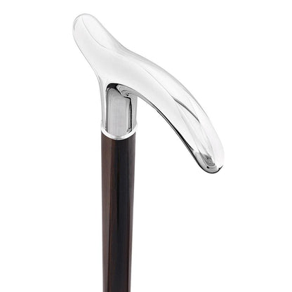 Silver Plated Fritz Handle on Macassar Carbon Fiber Shaft