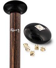 French Gadget Cane w/ Dice Set: Collectors' Stamina Wood