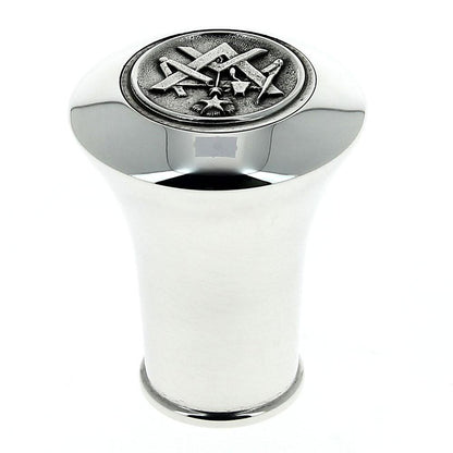 French Masonic Silver Plated Cane: Carbon Fiber Shaft