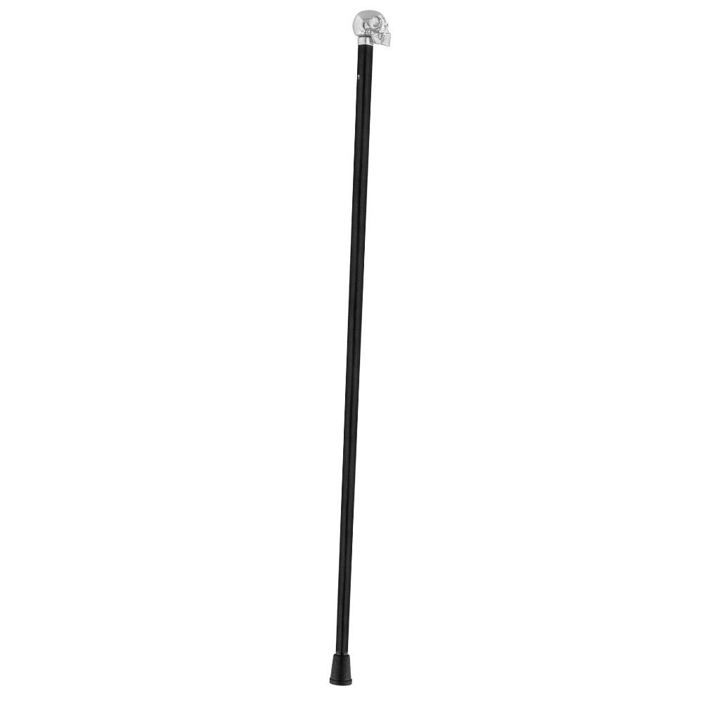 French Chrome Skull Handle Sword Stick: Carbon Fiber Shaft