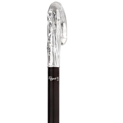 French Eve & Snake Silver Plated Cane: Carbon Fiber Shaft