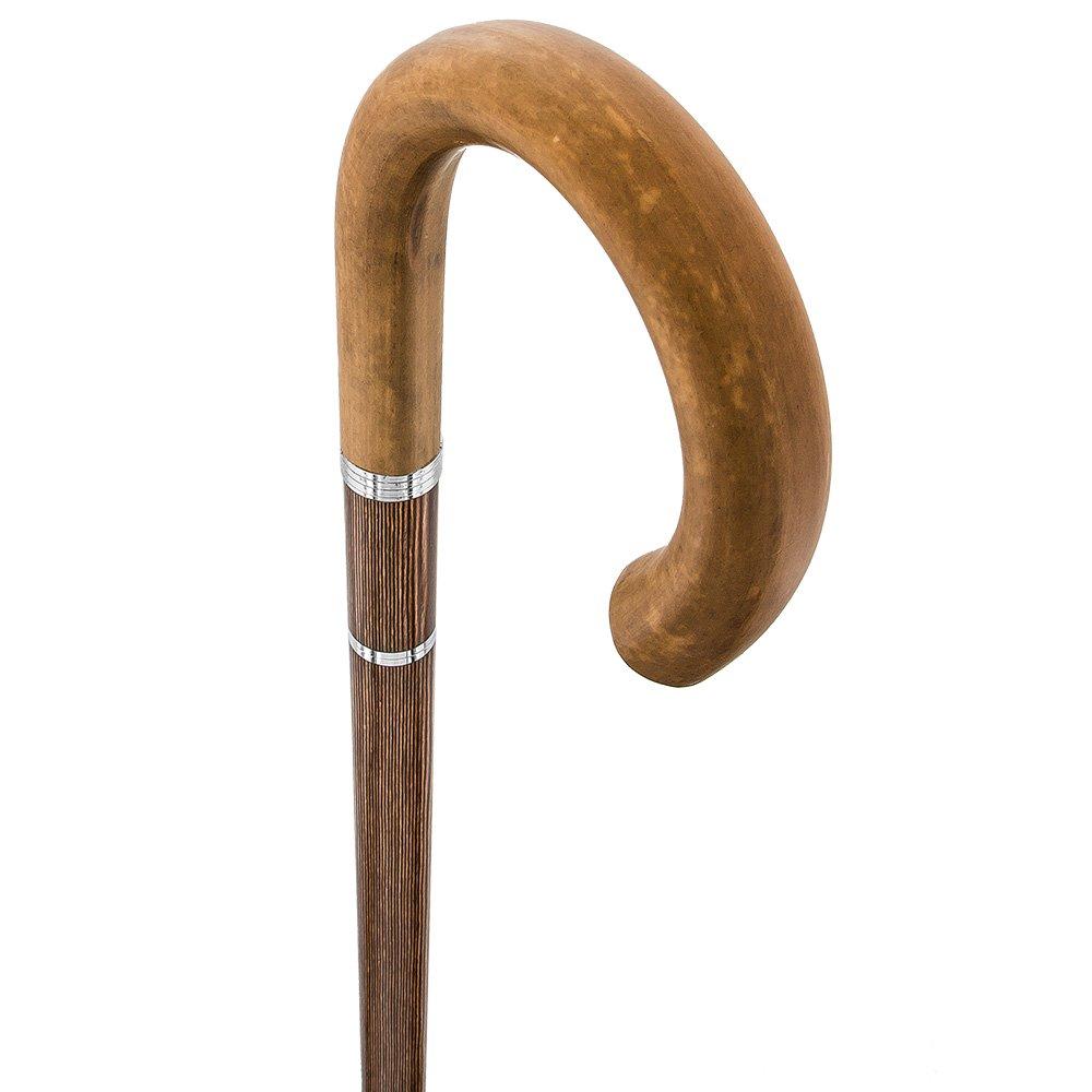 Luxury Brown Malacca Sword-Gadget Stick - Tourist Handle
