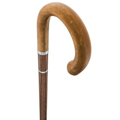 Luxury Brown Malacca Sword-Gadget Stick - Tourist Handle
