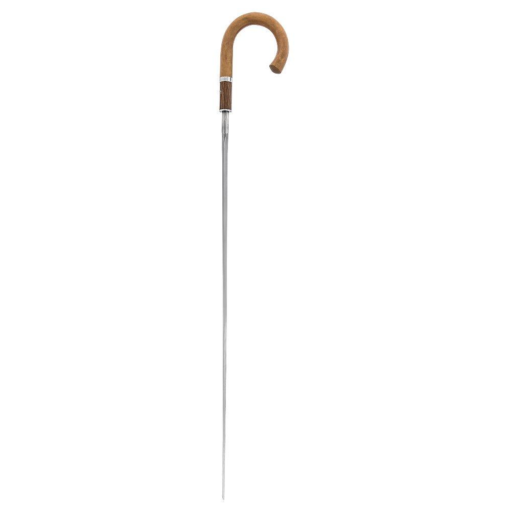 Luxury Brown Malacca Sword-Gadget Stick - Tourist Handle