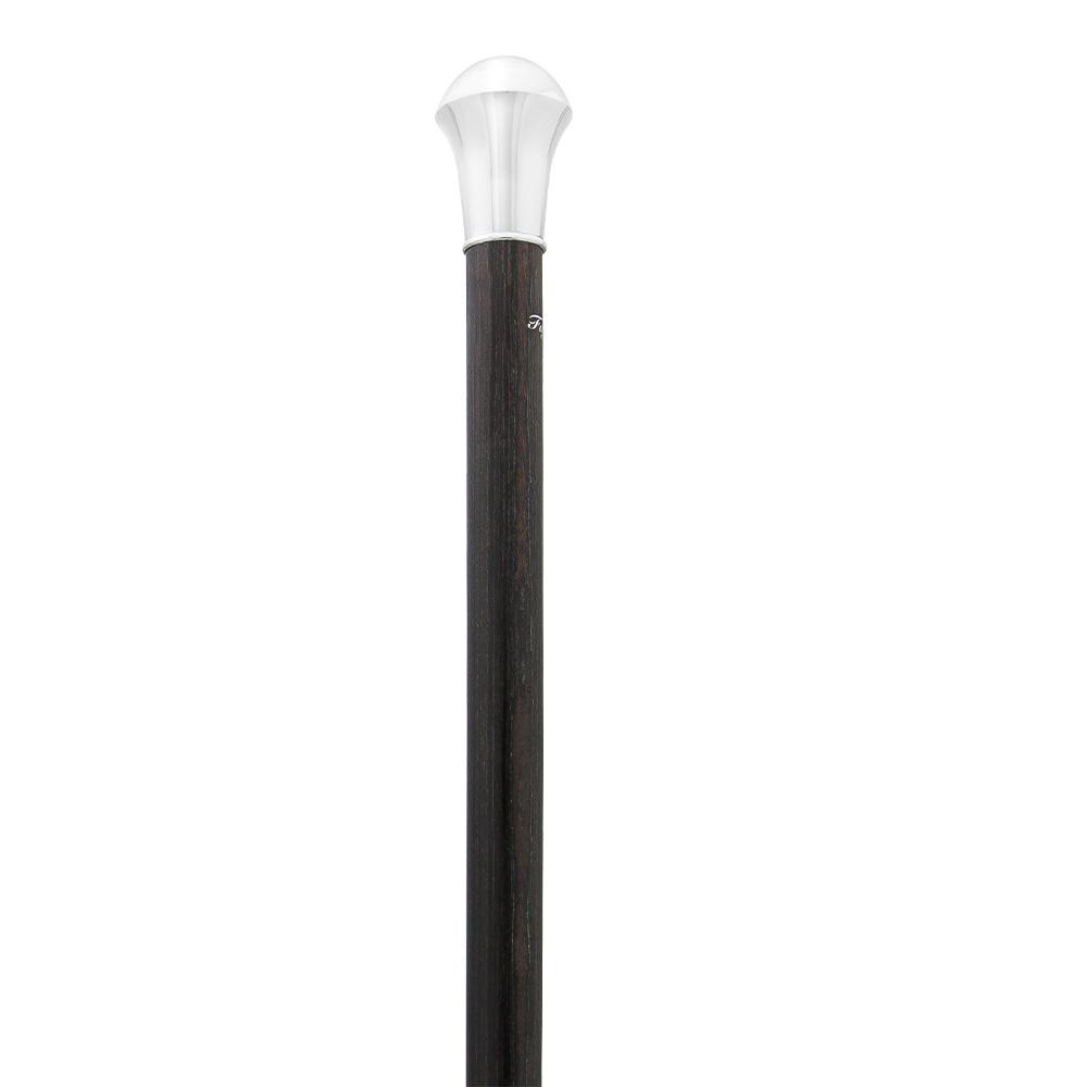French Silver Knob Walking Stick: Stamina Wood Shaft