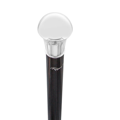 French Silver Knob Walking Stick: Stamina Wood Shaft