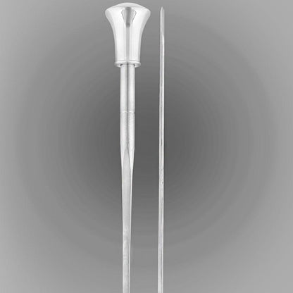 Luxury Silver Sword-Gadget Stick: Flat Handle, Carbon Fiber