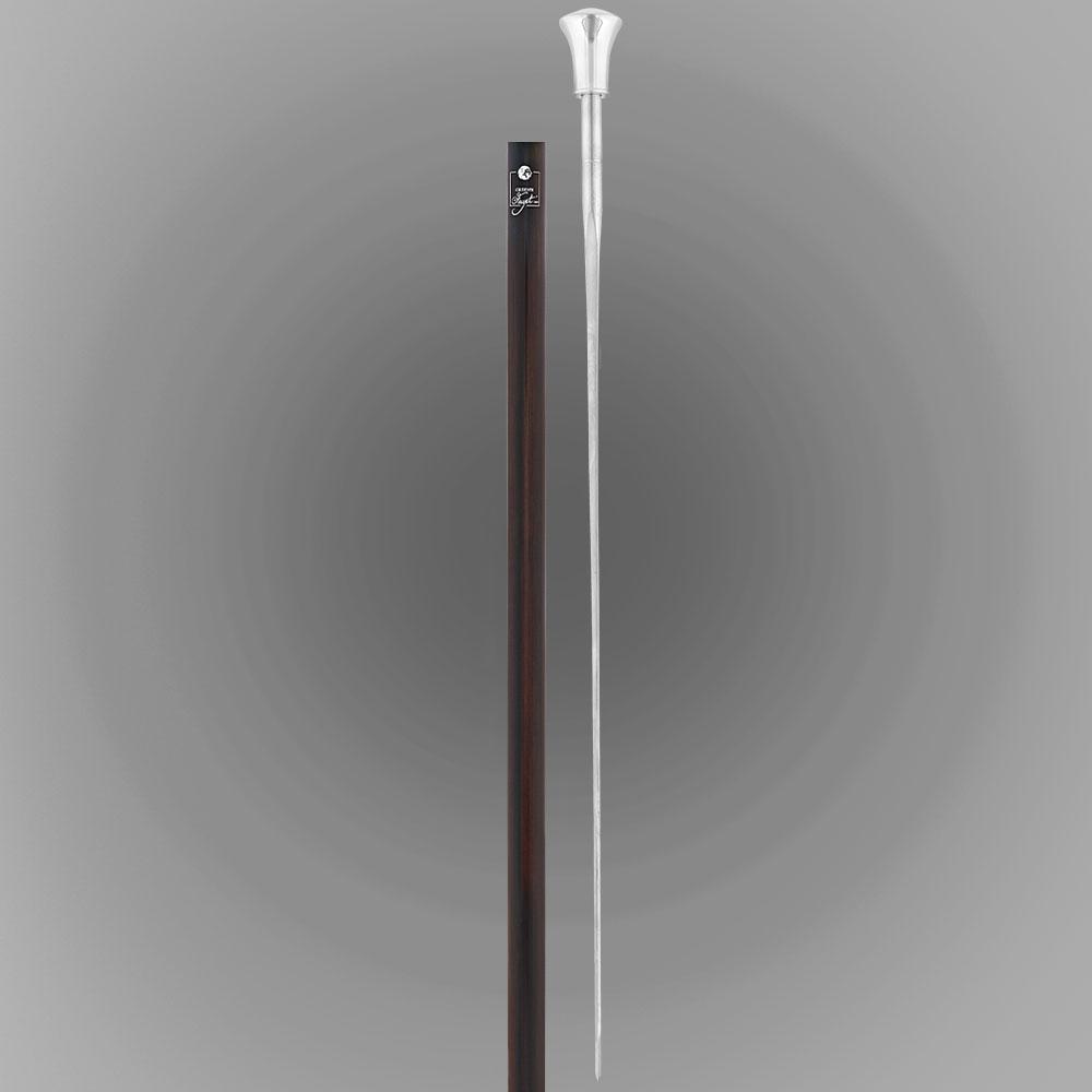 Luxury Silver Sword-Gadget Stick: Flat Handle, Carbon Fiber