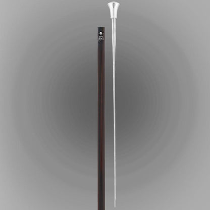 Luxury Silver Sword-Gadget Stick: Flat Handle, Carbon Fiber